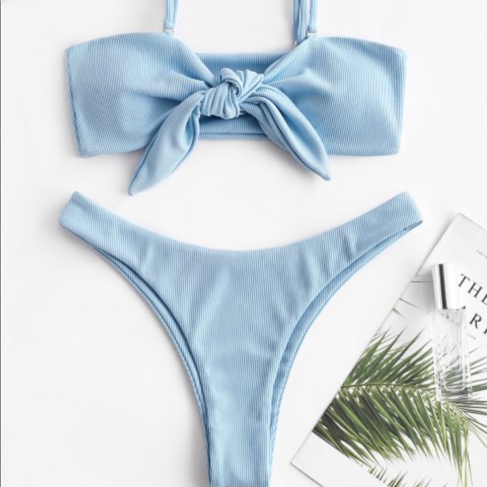 Baby blue bathing suit